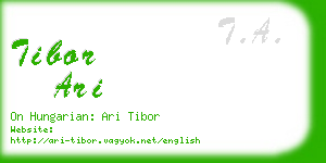 tibor ari business card